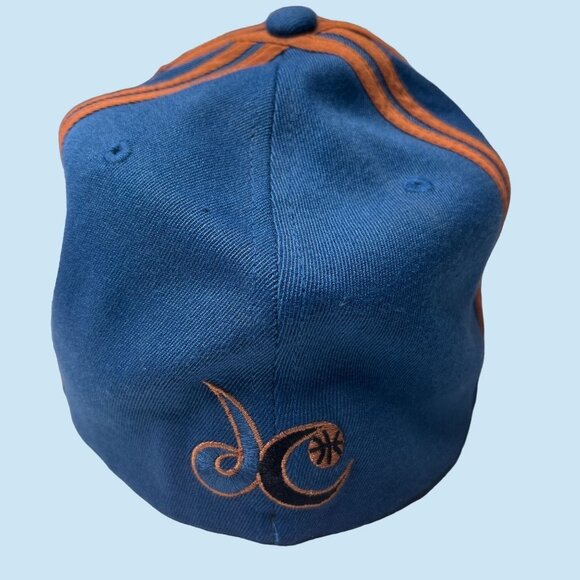 Washington Wizards‎ Hat Cap Fitted Mens L Blue Orange NBA Basketball Adjustable - Picture 4 of 10